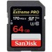 SANDISK SDXC-64GB Extreme Pro 170MB/s-633X (U3 ULTRA HD 4K)