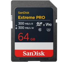 Карта памяти SanDisk Extreme Pro SDXC UHS-II V90 U3 300/300 MB/s 64GB SDSDXDM-064G-GN4IN