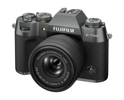 Фотоаппарат Fujifilm X-T50 Kit XC 15-45mm f/3.5-5.6 OIS PZ Charcoal Silver