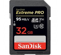 SANDISK SDHC-32GB Extreme pro 95MB/s-633X (U3 ULTRA HD 4K)
