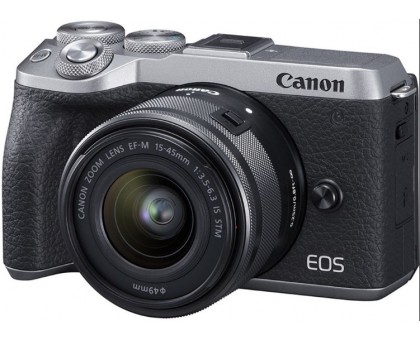 Фотоаппарат Canon EOS M6 Mark II Kit 15-45 IS STM Silver