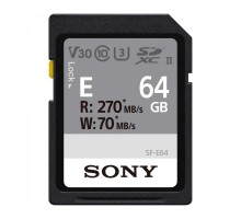 Карта-памяти SDXC 64GB Sony SF-E UHS-II U3 V30 270/70 MB/s (SF-E64)
