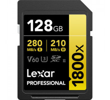 Карта памяти Lexar 128GB Professional 1800x UHS-II SDXC GOLD 280/210 MB/s