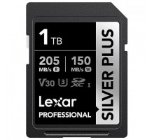 Карта памяти Lexar Professional Silver Plus 1TB SDXC UHS-I U3 V30 4K 205/150