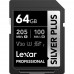 Карта памяти Lexar Professional Silver Plus 64GB SDXC UHS-I U3 V30 4K 205/100