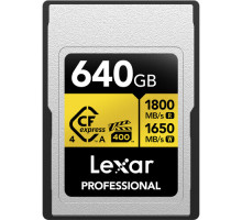 Карта памяти Lexar Professional CFexpress Type A Gold 640Gb R/W 1800/1650МБ