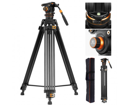 Штатив K&F Concept (KF09.148V1) VA3+BV60 Professional Video Tripod