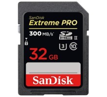 SANDISK SDHC-32GB Extreme pro UHS-II 300 MB/s 2000x