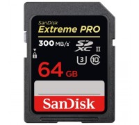 SANDISK SDXC-64GB Extreme pro UHS-II 300 MB/s 2000x