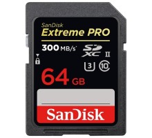 SANDISK SDXC-64GB Extreme pro UHS-II 300 MB/s 2000x