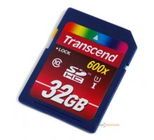 SDHC-UHS-I 32GB TRANSCEND class 10 600X 90mb/sec.